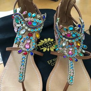 YellowBox Premium Collection Crystal Sandals